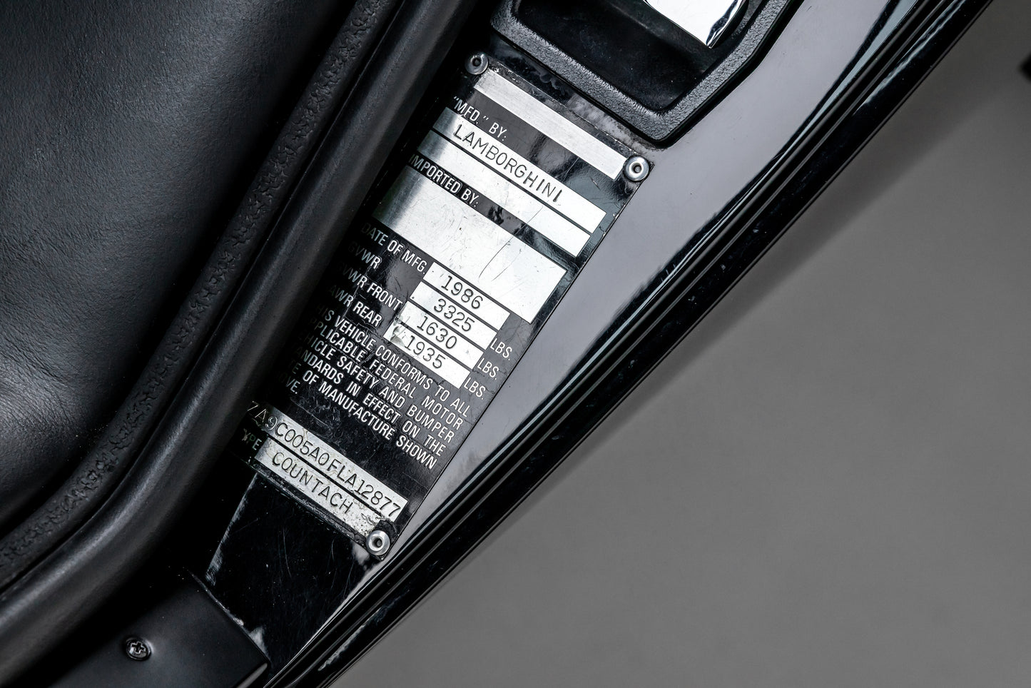 1985 Lamborghini Countach LP5000 QV "Downdraft" Specification FLA12877